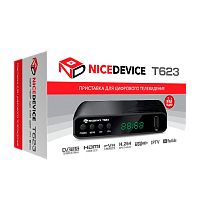 Приставка для цифрового ТВ Nicedevice T623 DVB-T/T2/C черный