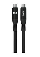 Кабель MORE CHOICE K83aa Type-C (m)-Type-C (m) 2м 3.0A 60W силикон QC3.0 черный
