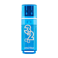 Флеш-накопитель Smartbuy Glossy 32GB USB2.0 пластик синий