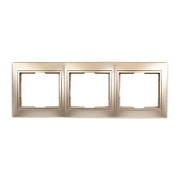 Рамка Smartbuy 3-местная горизонтальная шампань "Венера"