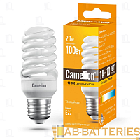 Лампа энергосберегающая Camelion T2 E27 20W 2700К 220-240V спираль (1/5/25/100)