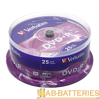 Диск DVD-R Verbatim 4.7GB 16x 25шт. cake box (25/200)