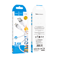 Кабель HOCO X109 USB (m)-Lightning (m) 1м 2.4A силикон белый (1/31/310)