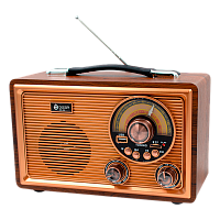 Радиоприемник DEESPI S1216 RE-06 пластик BT/AM/FM/SW/USB/AUX/MicroSD РЕТРО-стиль 