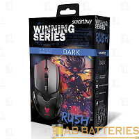 Мышь беспроводная Smartbuy 733AGG RUSH Dark игровая USB черный (1/40) 