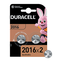 Батарейка Duracell CR2016 BL2 Lithium 3V (2/20/200)