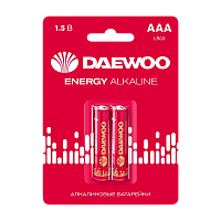 Батарейка Daewoo ENERGY LR03 AAA BL2 Alkaline 1.5V (2/20/480)