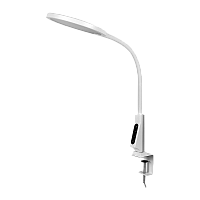 Светильник настольный Camelion KD-837 7W 230V струбцина сенс. 5 ур.ярк. USB белый (1/6)