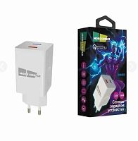 Сетевое З/У MORE CHOICE NC55QCm 2USB 3.0A QC3.0 с кабелем microUSB белый (1/16/160)