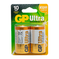 Батарейка GP Ультра/ULTRA LR20 D BL2 Alkaline 1.5V (2/20/160) 