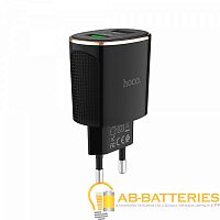 Сетевое З/У HOCO C60A 2USB 2.4A QC3.0 черный (1/21/126)  | Ab-Batteries | Элементы питания и аксессуары для сотовых оптом