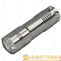 Фонарь универсальный Трофи TM9 0.7W 9LED от батареек серебряный в блистере (1/20/180)