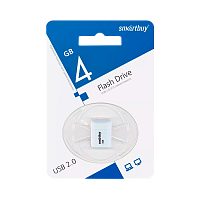 Флеш-накопитель Smartbuy Lara 4GB USB2.0 пластик белый