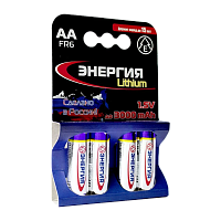 Батарейка Энергия FR6 AA FR14G505 BL4 Lithium (4/40) 