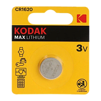 Батарейка Kodak MAX CR1620 BL1 Lithium 3V (1/60/240/50400)