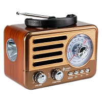 Радиоприемник DEESPI S1209 RE-01B пластик BT/AM/FM/SW/USB/AUX/MicroSD РЕТРО-стиль (1/40) 