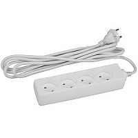 Удлинитель ЭРА UX 4р.Б/З 6A 3.0м белый