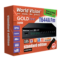 Приставка для цифрового ТВ World Vision T644A Fm DVB-T/T2 черный (1/20) 