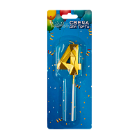 Свечи для торта Волшебная страна цифра 4 золотой (1/12/600)