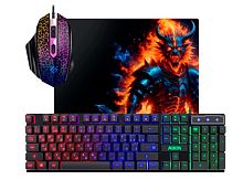 Набор клавиатура+мышь+коврик проводной Defender GS-987 Alion игровой (1/16)