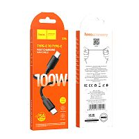 Кабель HOCO X96 Type-C (m)-Type-C (m) 1м 3.0A 100W ПВХ черный (1/31/310)