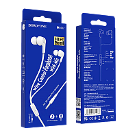 Наушники внутриканальные Borofone BM37 с микр. белый (1/76/304)