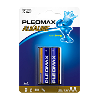 Батарейка Pleomax LR6 AA BL2 Alkaline 1.5V (2/20/400/14400) 