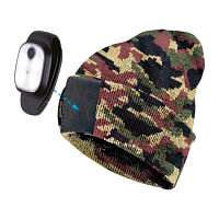 Шапка с фонарем, камуфляж, кр свет