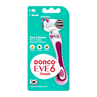 Бритва DORCO "EVE6 Shai Sweetie" 6 лезвий 2 кассеты (1/10) 