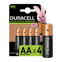 Аккумулятор предзаряженный RTU Duracell HR6 AA BL4 NI-MH 2400/2500mAh (4/40/15000)