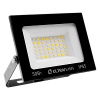 Прожектор светодиодный Ultraflash UFD003 50W 230V 6500К черный (1/20)