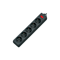 Сетевой фильтр Defender ES 5р.С/З 10A 5.0м 125 Дж черный (1/35)