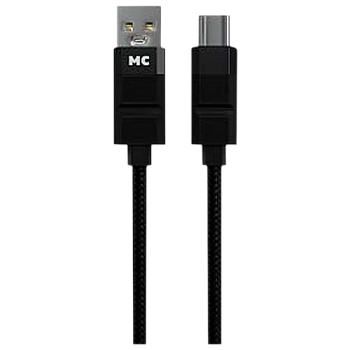 Кабель MORE CHOICE K87a USB (m)-Type-C (m) 1м 3.0A нейлон черный