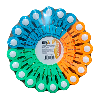 Прищепки хозяйственные Рыжий кот 5см 20шт. ассорти (1/48/192)