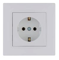 Розетка Makel KAREA RIZZ 1гн. 16A С/З керамика белый 88001008