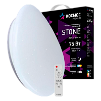 Светильник настенно-потолочный Космос STONE Premium 75W 230V LED накладной пульт ДУ белый (1/5)