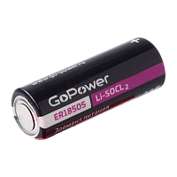 Батарейка GoPower ER18505 PC1 Li-SOCl2 3.6V без выводов (1/10/500) 