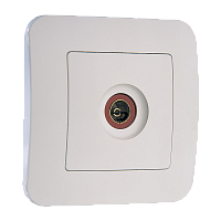 Розетка TV Makel Lillium Natural 1гн. белый 55007M (1/12)