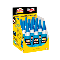 Супер-клей Момент Макси 20г универсальный BOX12 шоу-бокс (12/96)