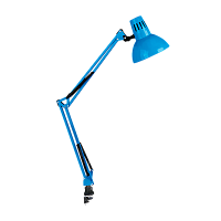 Светильник настольный Camelion KD-312 40W 230V E27 струбцина синий (1/12)