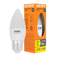 Лампа светодиодная Старт B35 E27 7W 2700К 220V свеча Eco матовая (1/10/100)