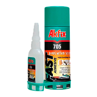 Клей Akfix 50г двухкомпонентный с активатором 
