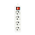 Удлинитель Smartbuy 4р.С/З 16A 5.0м с выкл. ПВС 3x1мм белый (1/40)