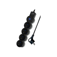 Удлинитель Космос 4р.С/З 10A 3.0м с выкл. ПВС 3х0.75мм² IP20 черный (1/25)