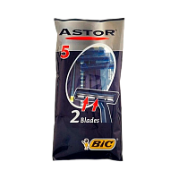 Бритва одноразовая BIC "Astor" 2 лезвия 5шт. (1/20) 