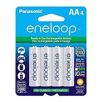 Аккумулятор предзаряженный RTU Panasonic HR6 AA BL4 eneloop 2000mAh (4/80)