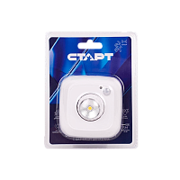 Светильник пушлайт Старт PL-1led-SR C1 1W датчик движения белый (1/30/120)