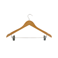 Вешалка-плечики Рыжий кот 46-50р с клипсами коричневый (1/90)