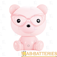 Светильник настольный Camelion KD-890 3W 1LED IP20 на основании сенс. 1.0м розовый (1/12)