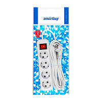 Удлинитель Smartbuy 4р.С/З 16A 7.0м с выкл. ПВС 3x1мм² белый